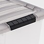 Iris 12.59 Quart Stack and Pull Plastic Latching Storage Bin, Clear, 8/Pack (500148)~#|#~F49AA94C-EE8A-4B47-A9D7DF245685CEC4_sc7