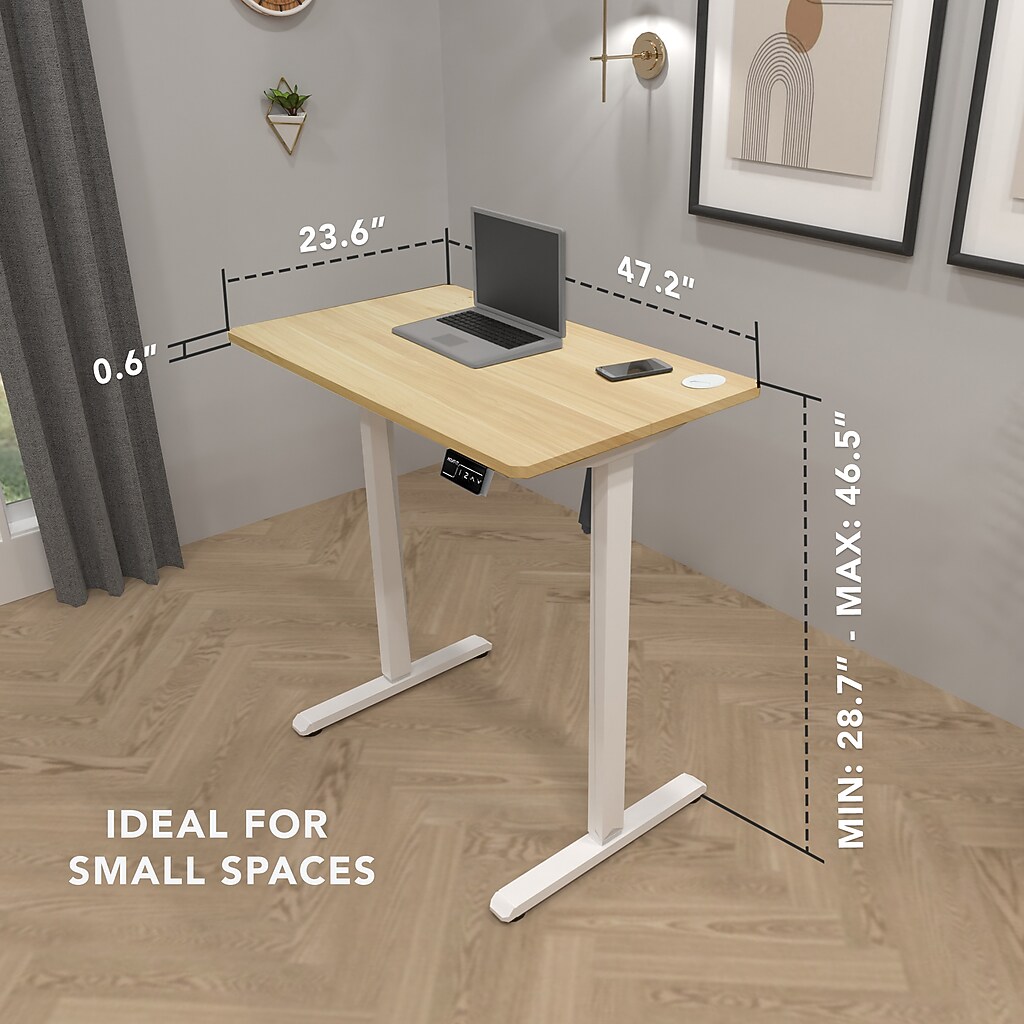 Desk dimensions diagram for small spaces