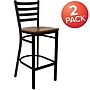 Flash Furniture HERCULES Series Traditional Metal Ladder Back Restaurant Barstool, Black/Cherry, 2-Pieces/Pack (2XUDG697BCHW)~#|#~F49FA91D-C343-4AAD-890F9143E30177F9_sc7