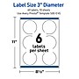 Avery Laser/Inkjet Circle Multipurpose Labels, 3" Dia., White, 60/Pack (S00EVG)~#|#~F4A153ED-4BEA-40D0-926CB02C7F4F71B8_sc7