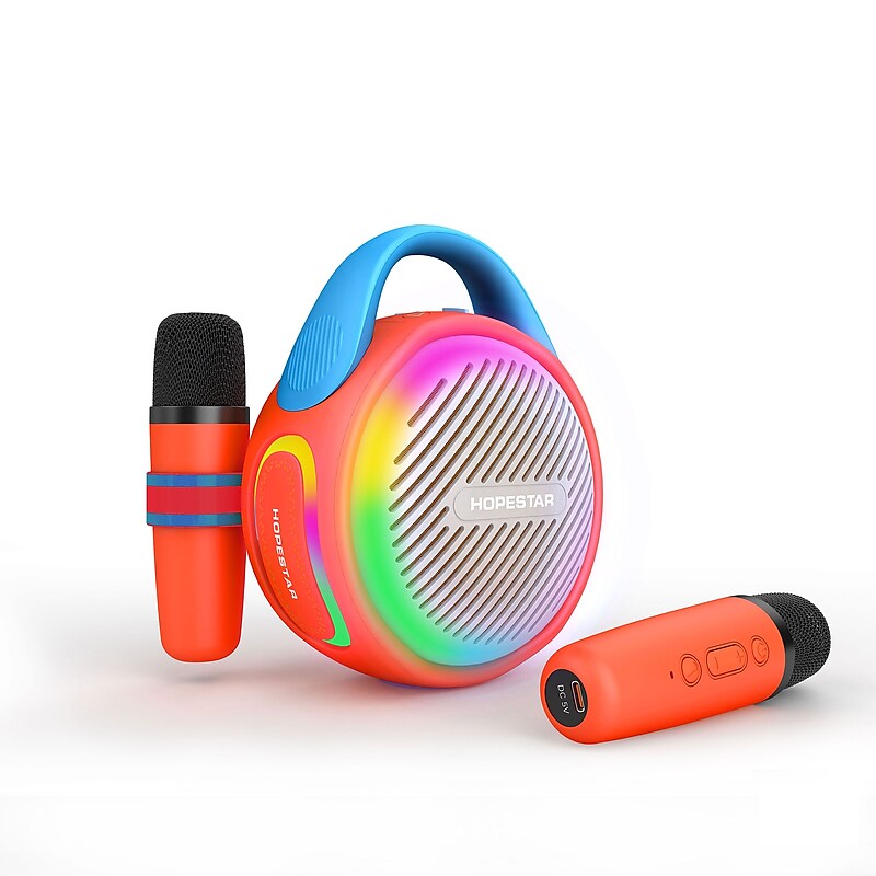 Worryfree Gadgets Hopestar Wireless Bluetooth Mini 20W Portable Speaker with Two Microphones, Water Resistant, Red (WS10-RED) image 1