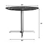 Flash Furniture TopGuard 36" Round Wood  Restaurant Dining Table and Base, Black Faux Marble/Silver Base (STRD36BMAT3030S)~#|#~F4A939F8-B6D2-4411-911327B586A52710_sc7