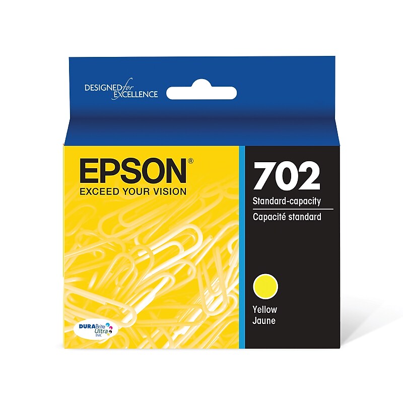 Epson T702 Yellow Standard Yield Ink Cartridge  (T702420-S) image 1