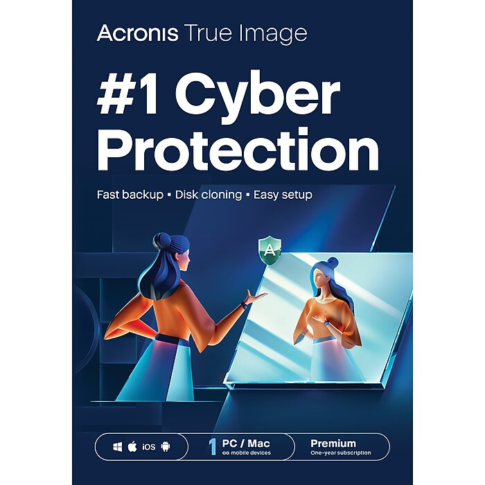 Acronis True Image Premium with 1TB Cloud Storage for 1 User, 1