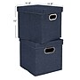 Household Essentials 24.75 Quart Cube Storage Box, Cardboard, Blue, 2/Pack (HE1073)~#|#~F4AFEAEA-3338-4C24-B866ABEB56CEE49B_sc7
