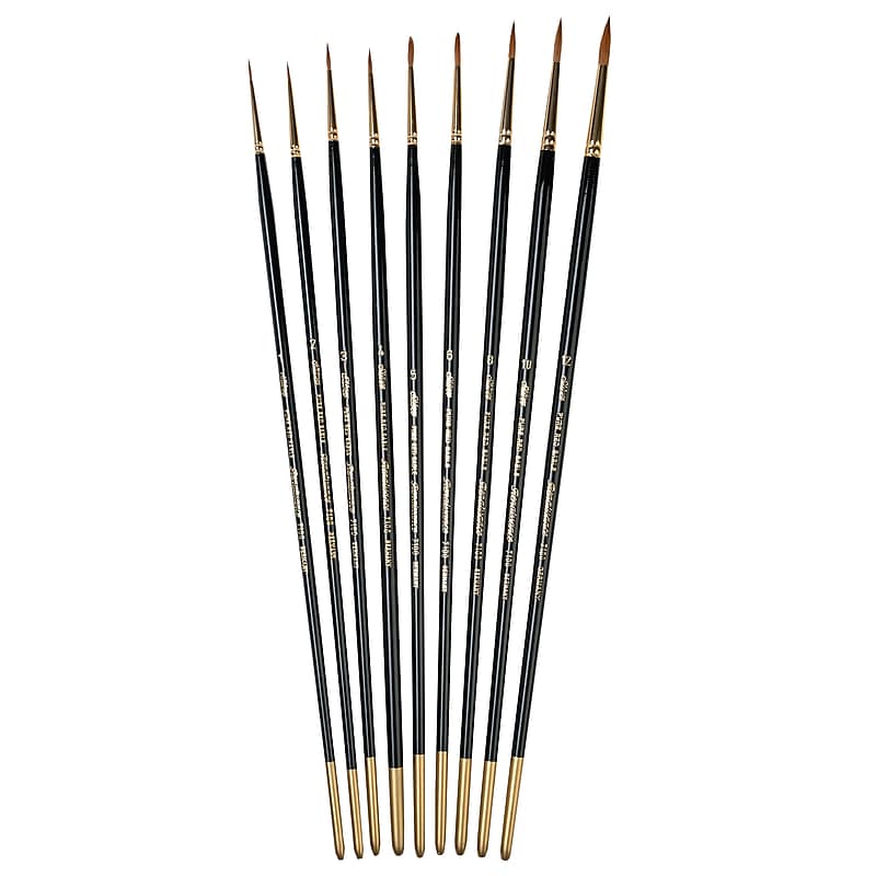 Silver Brush Renaissance Natural Sable, Round  Brushes, 9/Pack(SLVRN7171) image 1