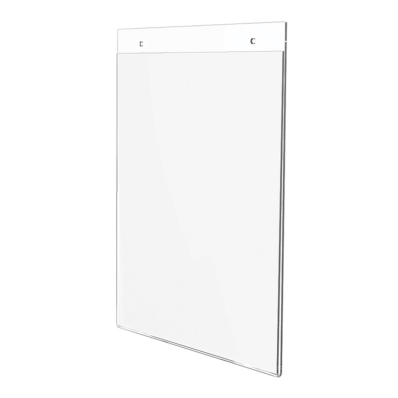 Deflect-O Document Holder, 8.5" x 11", Vertical, Wall Mounted, Clear Acrylic (878201) image 1