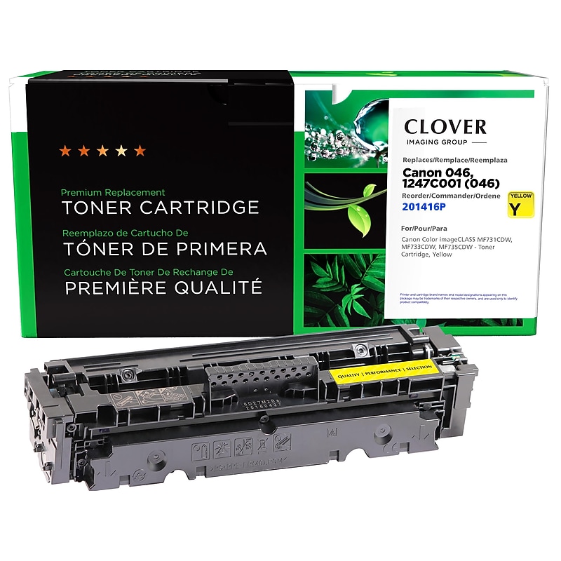 Clover Imaging Group Remanufactured Yellow Standard Yield Toner Cartridge Replacement for Canon 046 (1247C001) image 1