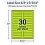 Avery Rectangle Multipurpose Labels, 2/3" x 3-7/16", Bright Green, 1200/Pack (94210)~#|#~F4B9B6F3-2705-46A7-AE25C332062DCD2C_sc7