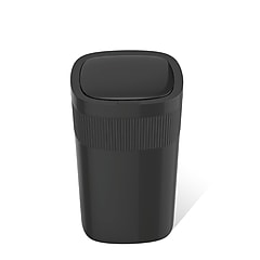 Hefty Odor Control Trash Can, 13 Gallon, Black, 2/Pack