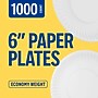 Perk™ Economy Paper Plates, 6", White, 1000/Carton (PK56517)~#|#~F4BF1B2A-9891-4093-B2AC17C8BAEA9591_sc7