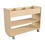 Flash Furniture Bright Beginnings Mobile 5-Section Storage Cart, 24.5"H x 31"W x 16"D, Natural Birch Plywood (MK-KE24145-GG)~#|#~F4C18519-1FCD-4163-80BCD43484A0D08B_sc7