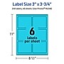 Avery Printable Rectangle Multipurpose Labels, 3" x 3.75", Bright Blue, 240/Pack (94248)~#|#~F4C31AD2-3EDC-4E85-A05CF064659BCB44_sc7