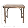 Storied Home Reclaimed Wood Square Folding Table, Natural (DF3714)~#|#~F4C5E4DA-2053-4FF8-9F44F7BB4EE5D5FC_sc7