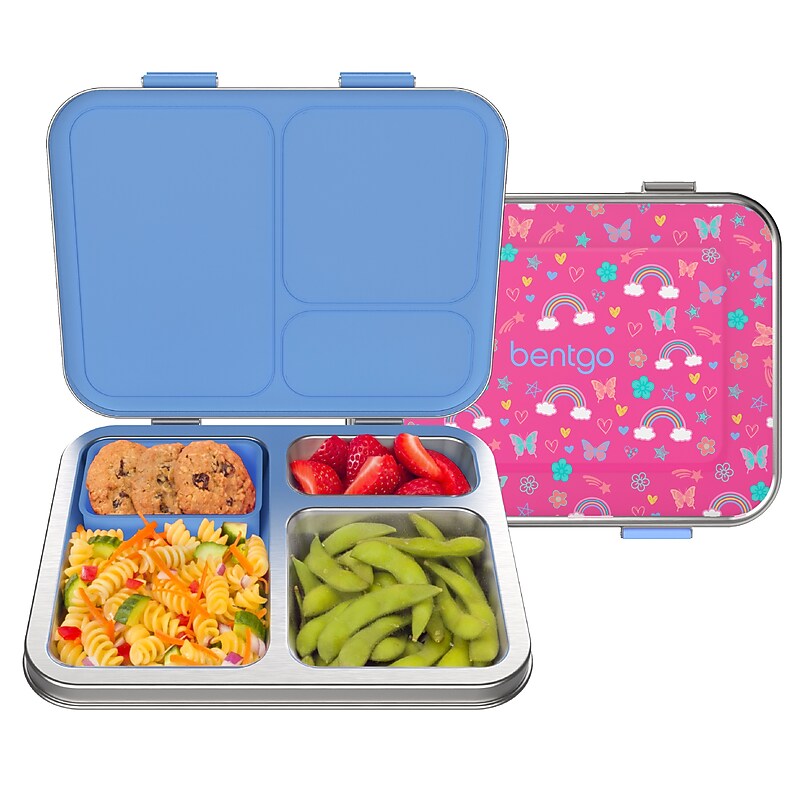 Bentgo Kids Prints Lunch Box, Rainbows and Butterflies (BGSTLPT-RBO) image 1