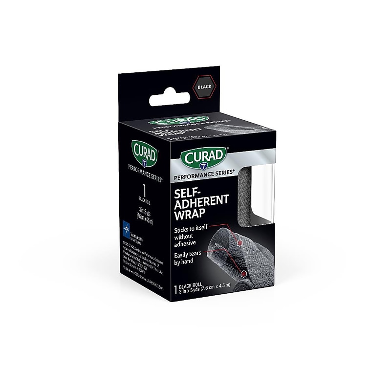 Curad Performance Series Cotton/Polyester Blend Elastic Bandages, Self-Adherent, 3" x 5 yds., 3/Carton (CURIM5054Z) image 1
