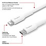Staples TECH Lightning to USB-C Charging Cable, 3.3 ft., White (ST62332)~#|#~F4CFCCFE-D994-4C54-AD436361D0C60A73_sc7
