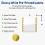Avery Laser/Inkjet Square Multipurpose Labels, 2" x 2", White, 120/Pack (S00-DK1)~#|#~F4D0112A-2DA0-436A-8C19B2DD7124160D_sc7