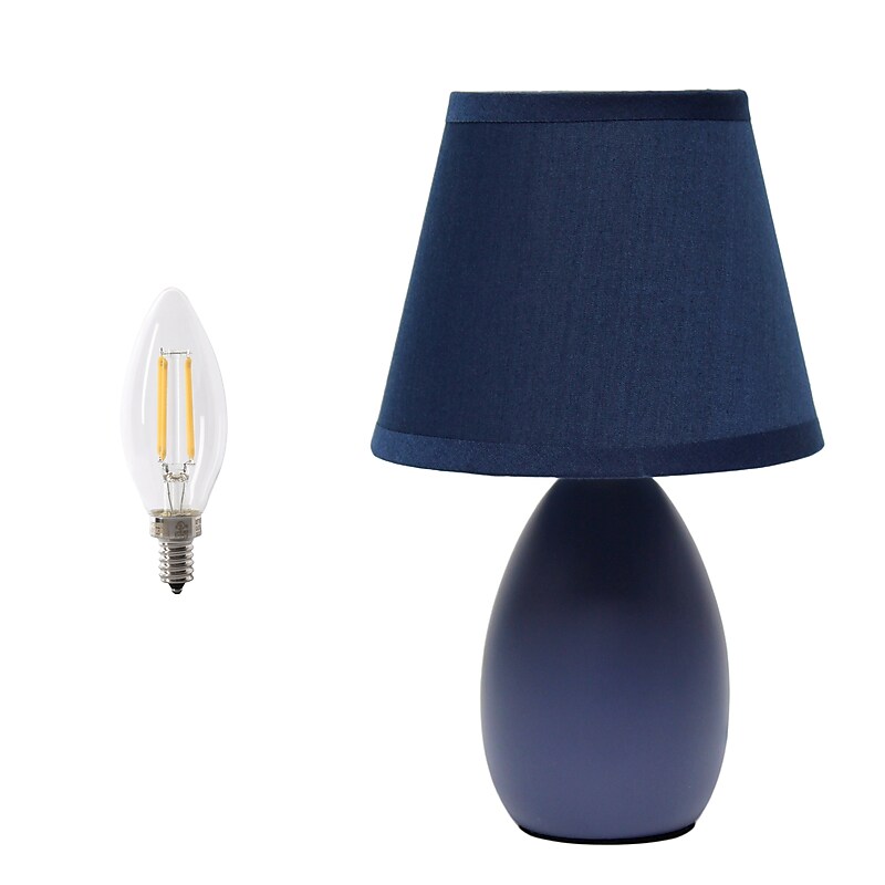 Simple Designs 9.45" LED Table Lamp, Blue (LT2009-BLU-LB) image 1
