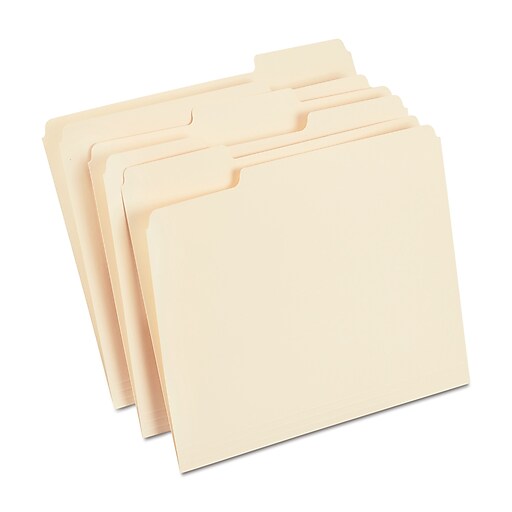 Staples Top-Tab File Folders 1/3 Cut Manila Legal-Size 24/Pack 235408 