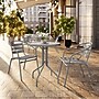 Flash Furniture Lila Glass Top Metal Table with 2 Stack Chairs, 23.75'' Round Silver (TLH071RD017CSV2)~#|#~F4DA6508-C94C-4CAF-9AE1B363E29D870B_sc7