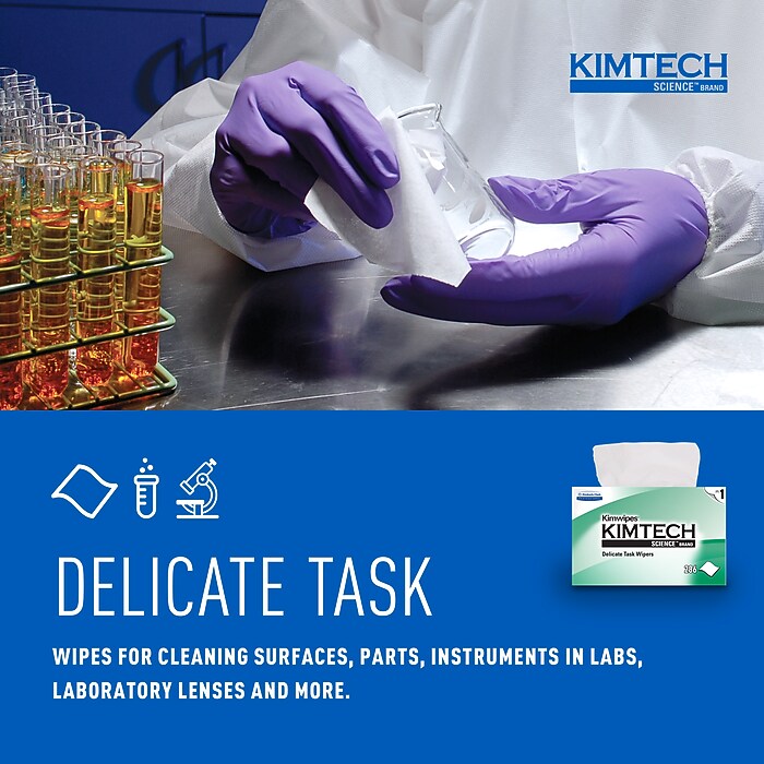 Kimtech SCIENCE KIMWIPES Delicate Task Durable Fibers Cleaning