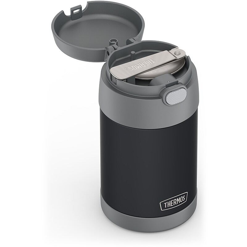 Thermos Stainless Steel Insulated Food Jar, Matte Charcoal, 16 oz. (EAF31103CH6) image 1