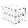 Isaac Jacobs Stackable Storage Drawer, Plastic, Clear, 2/Pack (PD02-M2)~#|#~F4E40E44-49F1-446C-B47203395AE21925_sc7