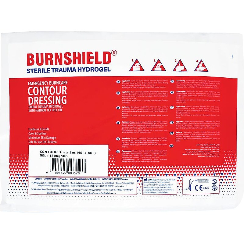 Burnshield Sterile Trauma Hydrogel Contour Burn Dressing, 40" x 80" (881007) image 1