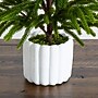 Nearly Natural Artificial Real Touch Norfolk Island Pine in White Decorative Planter, 22" (T5383)~#|#~F4EB5D4D-0C29-4E0E-874F73CB30869B4C_sc7