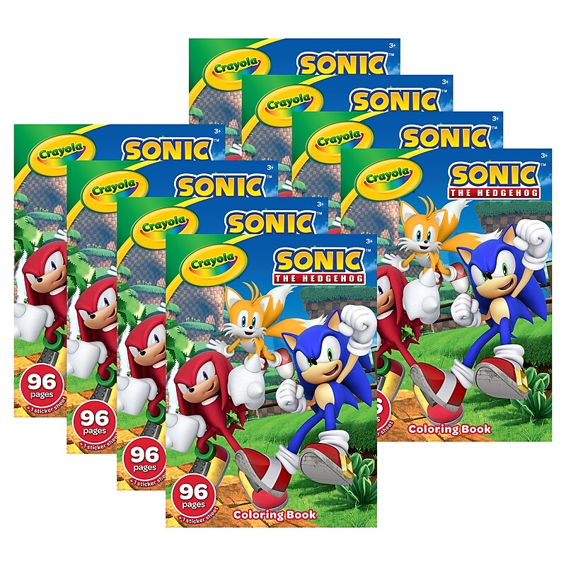 Crayola Sonic the Hedgehog Coloring Book, 96 Pages, 8/Bundle (BIN040847-8) image 1