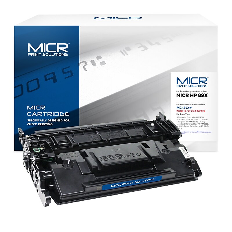 MICR Print Solutions Compatible Black High Yield MICR Toner Cartridge Replacement for HP 89X (CF289X) image 1
