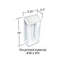 Azar Brochure Holder, 4" x 9", Vertical, Wall Mounted, Clear/White Acrylic, 2/Pack (252961)~#|#~F4F2F130-5C0D-458A-A89E9D3932C14316_sc7