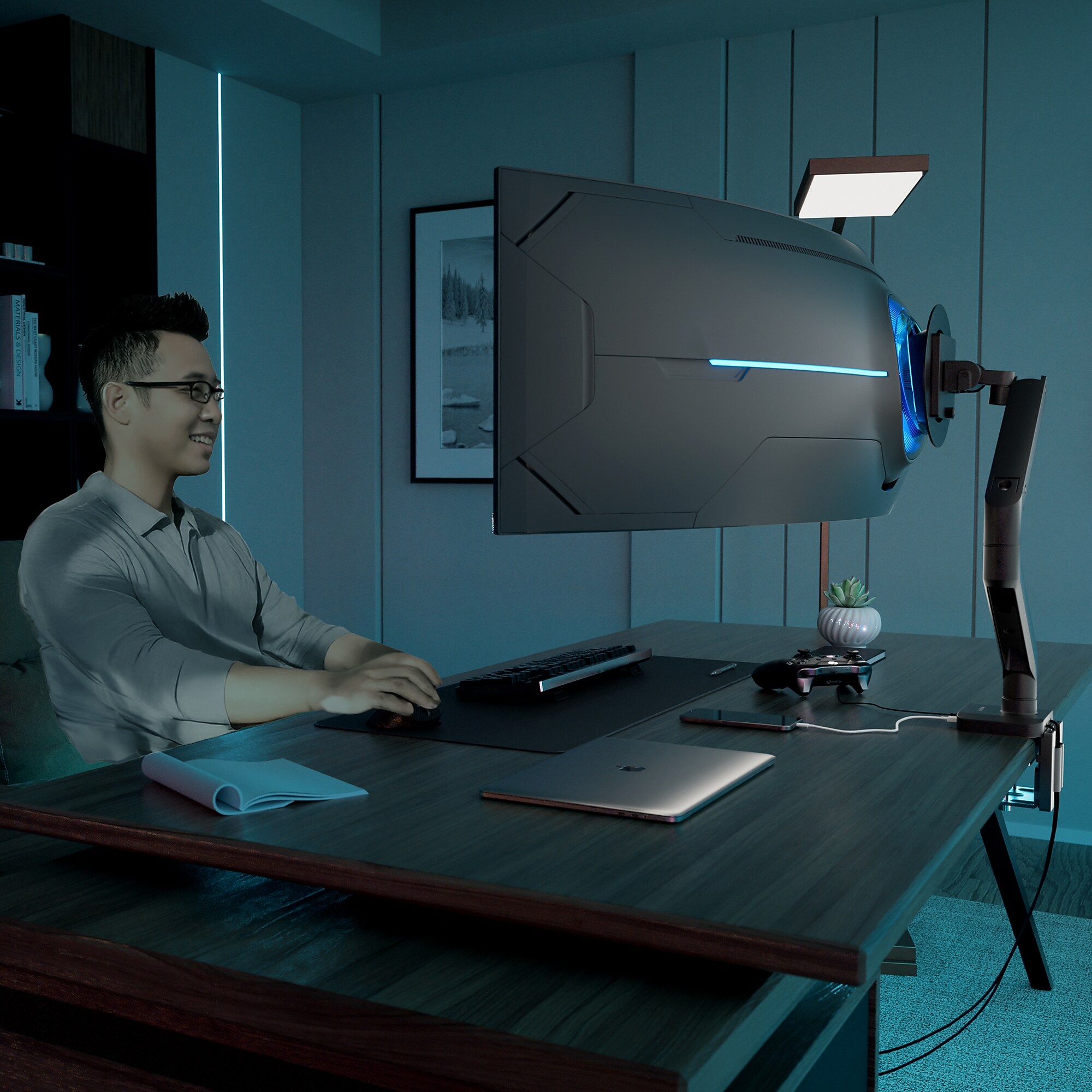 Mount-It! ProFlex Adjustable Heavy-Duty Single Monitor Mount with Gas Spring Arm, Fits 17″– 49″ Ultrawide Monitors, Matte Black Sansujyuku sansujyuku.com