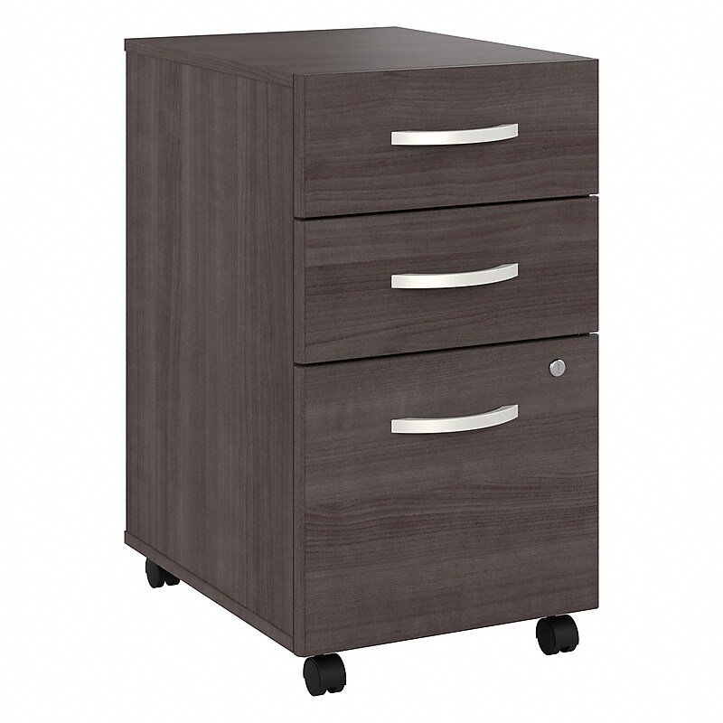 Bush Business Furniture Studio A 3-Drawer Mobile Vertical File Cabinet, Letter/Legal Size, Lockable, Storm Gray (SDF216SGSU-Z) image 1