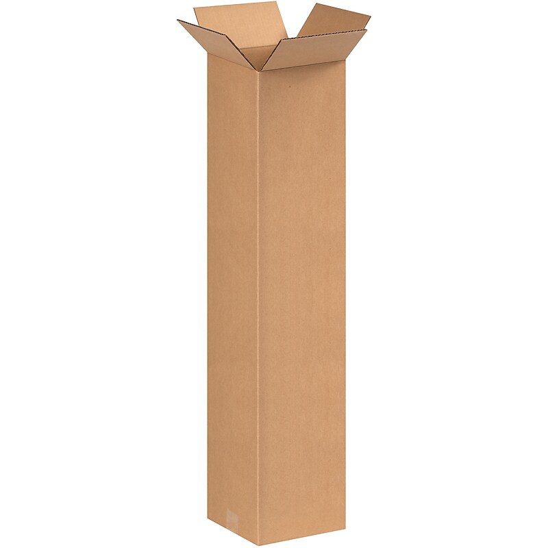 8" x 8" x 36" Shipping Boxes, 32 ECT, Brown, 25/Bundle (8836) image 1