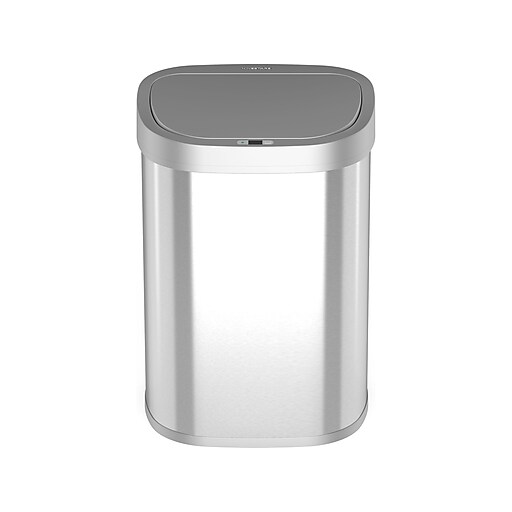 Nine Stars Stainless Steel Sensor Trash Can, 21.1-Gallon, Silver