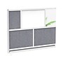 Luxor Workflow Series 5-Panel Modular Room Divider System Add-On Wall with Whiteboard, 48"H x 70"W, Gray/Silver~#|#~F50AD3F1-B08F-4EF9-B7C181EBD7029EF1_sc7