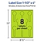 Avery Printable Decorative Edge Multipurpose Labels, 1.5" x 4", Bright Green, 160/Pack (94116)~#|#~F51045B4-89C2-44D8-9A7C78C594D24DB9_sc7