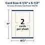 Avery Integrated Cards, 4.25" x 5.5", Matte Ivory, 50/Pack (95276)~#|#~F5177CFC-D202-4B48-B3113A6DEAA331F3_sc7