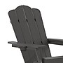 Flash Furniture Newport Adirondack Chair with Cup Holder, Gray (LEHMP104410GY)~#|#~F51BB1C8-2BD1-44FB-945C5510DD78C1B1_sc7