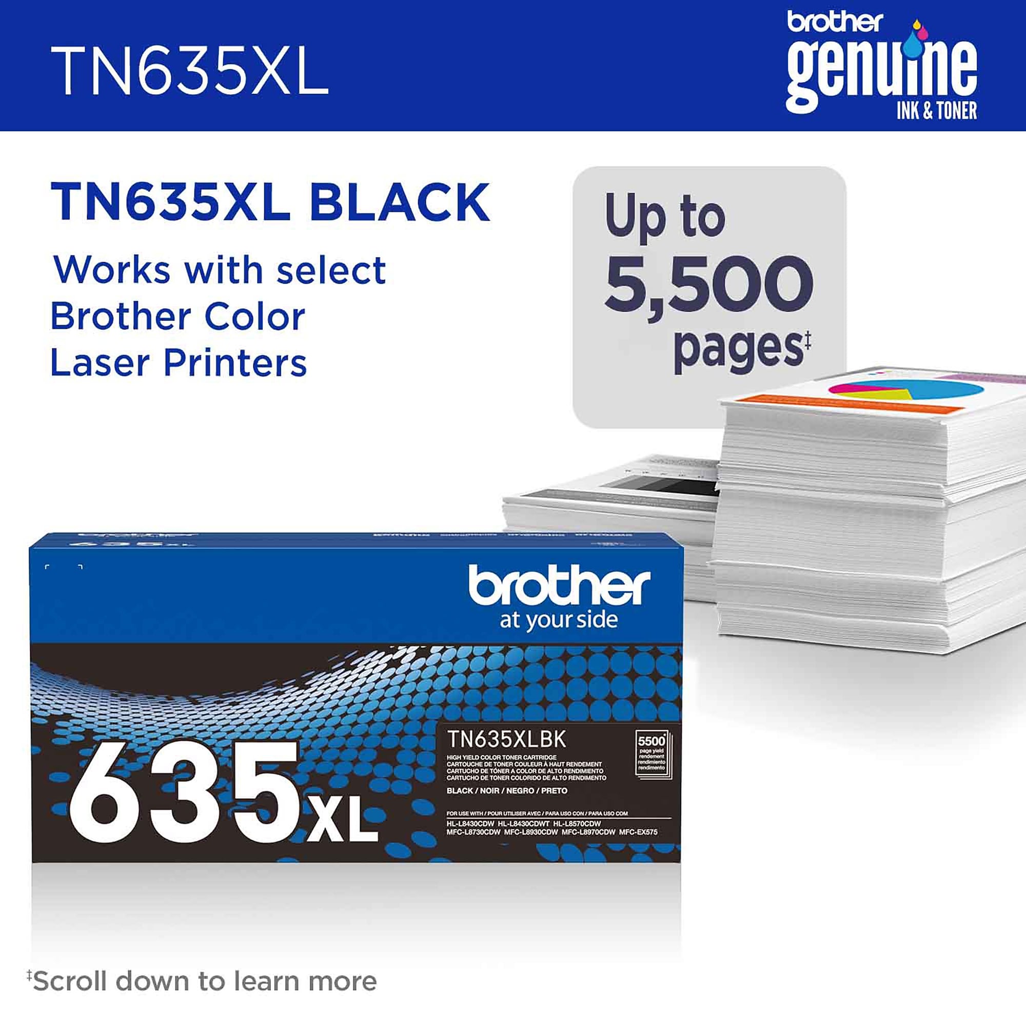Brother TN635XL High Yield Black Toner Cartridge (TN635XLBK) Sansujyuku sansujyuku.com
