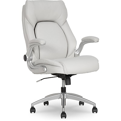 Serta Morrisen Ergonomic Faux Leather Executive Chair, Cool Off White (52958-OWHT) Simolary simolary.com