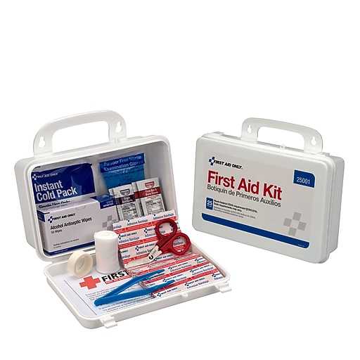 First Aid Only Plastic First Aid Kit, 25 People, 112 Pieces (25001