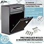 AdirOffice Steel Ultimate Locking Wall Mounted Interoffice Mailbox, Medium, Black~#|#~F533D126-2A3C-466C-91C223EDC29B8252_sc7