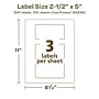 Avery EcoFriendly Laser/Inkjet Rectangle Multipurpose Labels, 2-1/2" x 5", White, 300/Box (94246)~#|#~F534FCF5-4186-49F8-977275A4216CA212_sc7