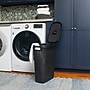 Mind Reader 10.57-Gallon Laundry Hamper with Lid, Plastic, Black, 2/Set (40HAMP2PK-BLK)~#|#~F53AE767-6CC8-4035-9E81E6F605BCB9BF_sc7