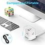 Uncaged Ergonomics Cube 5-Outlet 4-USB Port Surge Protector, 10', White (PC-w-c)~#|#~F53F2808-B8DB-4625-8352CFE81D046FF7_sc7