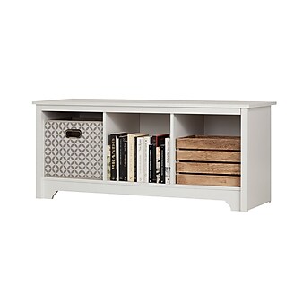 South Shore Vito Cubby Storage Bench Pure White (10327)
