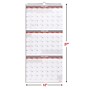 2026 Staples 12" x 27" Three-Month Wall Calendar, Red/White/Gray (ST53920-26)~#|#~F545F6B1-7810-4509-90B27C0FA7C1971D_sc7
